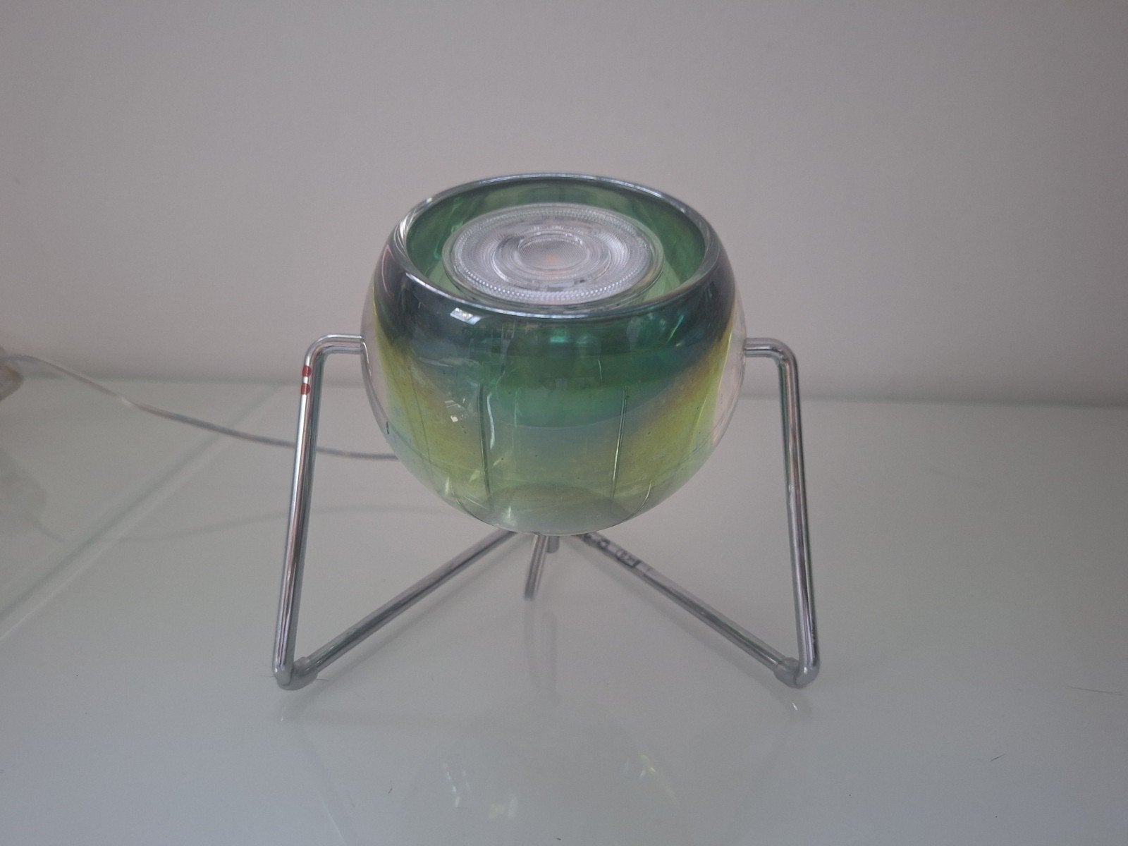 Fabbian Beluga d57 Design Tafellamp groen glas GU10, Overige merken, Groen, GU10, Ophalen of Verzenden