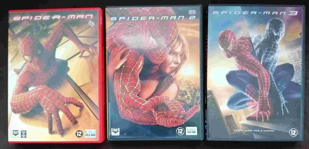 3 DVD's Spiderman (Spiderman 1, 2 en 3), Alle leeftijden, Ophalen of Verzenden, Zo goed als nieuw