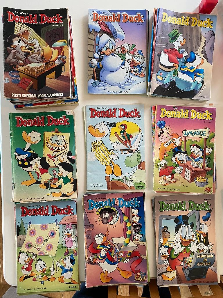Donald Duck tijdschriften ~90 stuks 1984-2018 + specials, Boeken, Stripboeken, Gelezen, Meerdere stripboeken, Ophalen