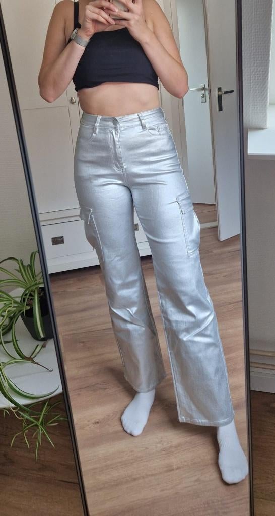 NIEUW zilver Broek Redial  - S  36   jusa17, Redial, Overige kleuren, Nieuw, Ophalen of Verzenden