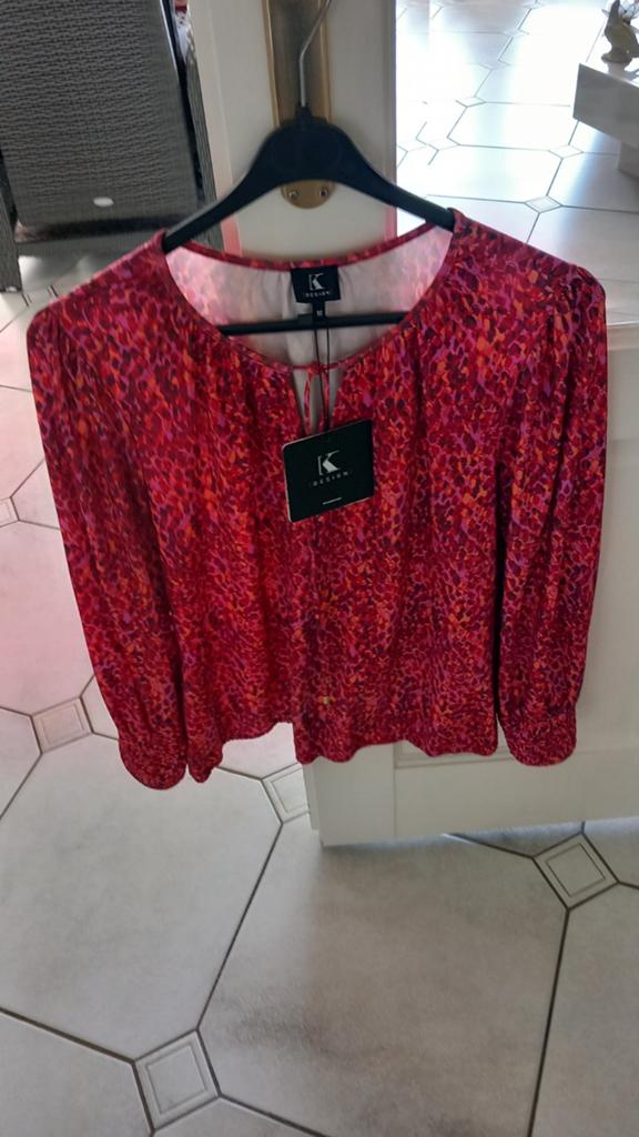PRACHTIGE *K-DESIGN* BLOUSE/TOP MOOIE CYCLAAM KLEUREN NIEUW!, Kleding | Dames, Maat 38/40 (M), K-DESIGN., Nieuw, Ophalen of Verzenden