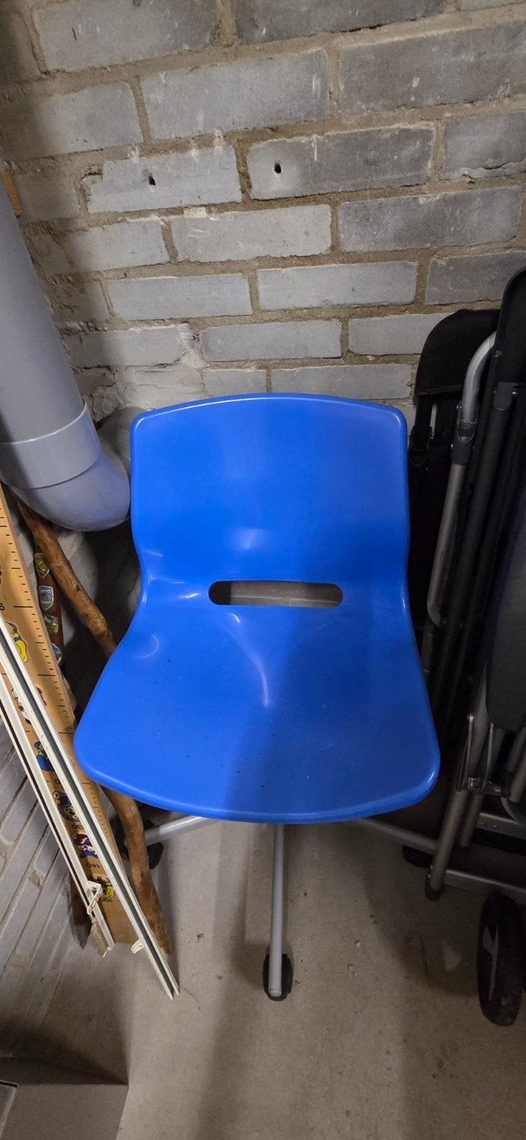 Verstelbare blauwe bureaustoel, Ophalen, Gebruikt, Blauw, Bureaustoel