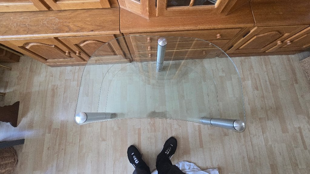 Glazen tv kastje, Ophalen, 50 tot 100 cm, Glas, Minder dan 100 cm