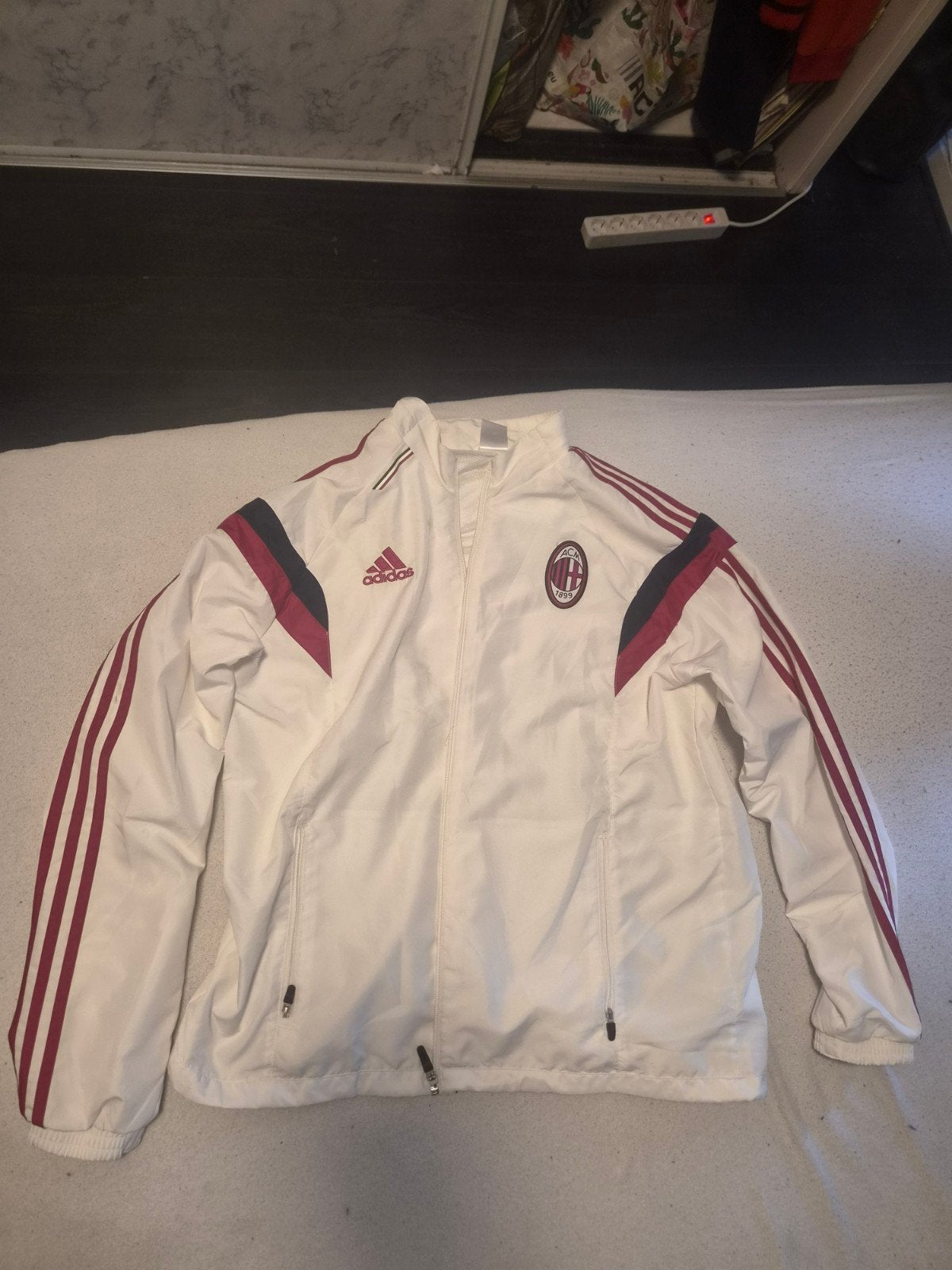 Adidas AC Milan Trainingspak - Maat XL 2014/15, Wit, Maat 56/58 (XL), Ophalen of Verzenden, Zo goed als nieuw