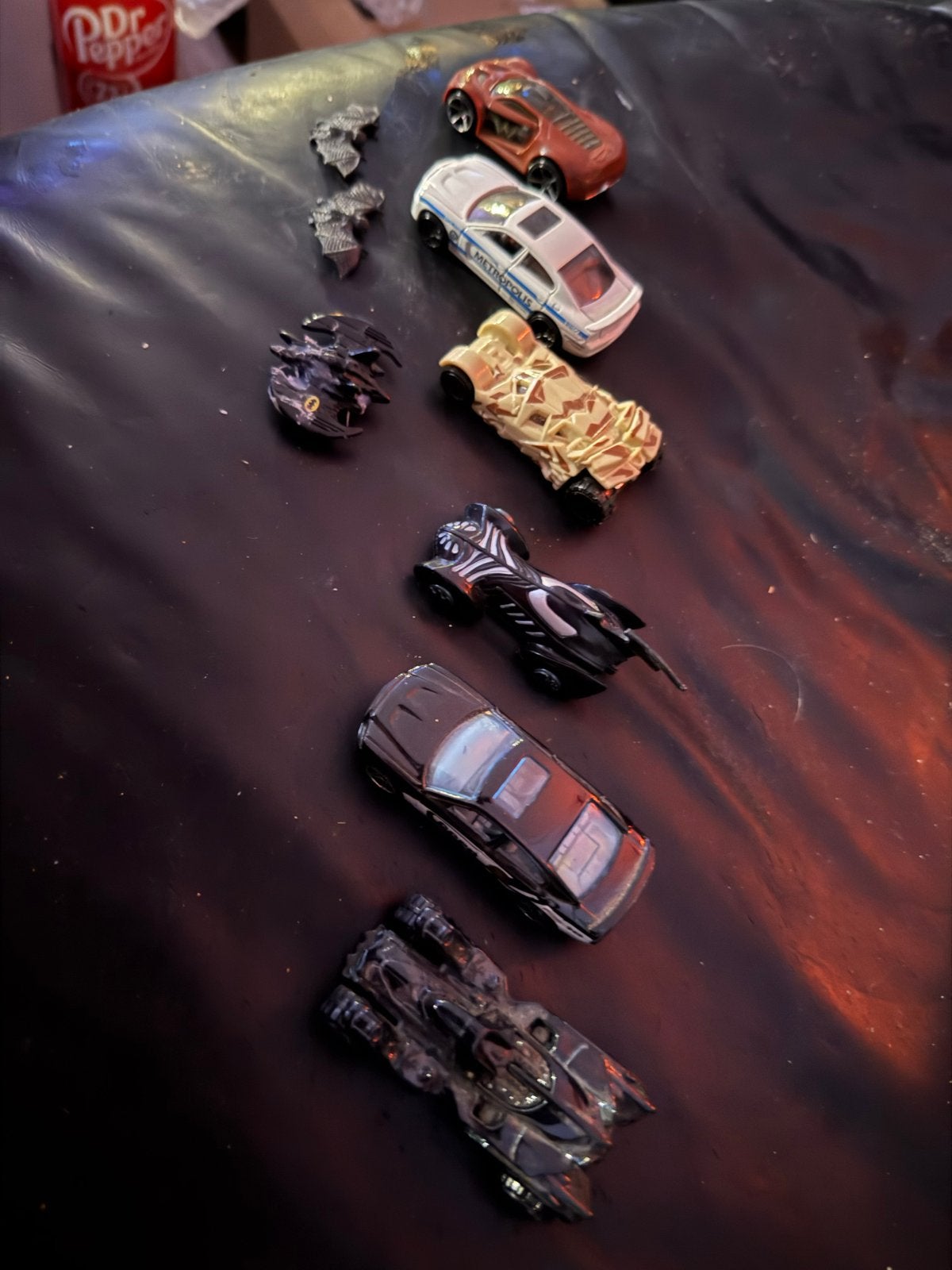 HotWheels Batman Collectie: 6 Auto's, Vleermuizen & Batwing, Ophalen of Verzenden, Gebruikt, Jongen of Meisje