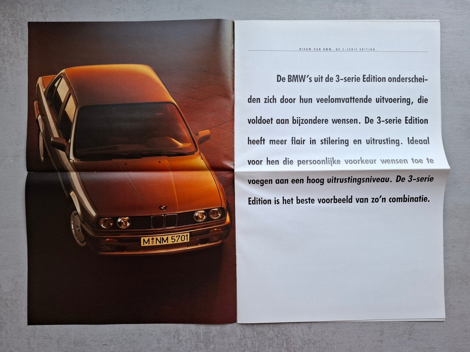 BMW 3-serie Edition folder - 1990, Ophalen of Verzenden, Zo goed als nieuw, BMW