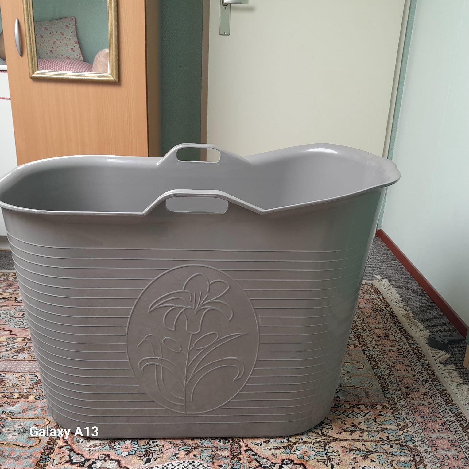 Zitbad grijs kunststof plastic volwassenen zgan, Ophalen, Overige typen, 50 tot 100 cm, Zo goed als nieuw