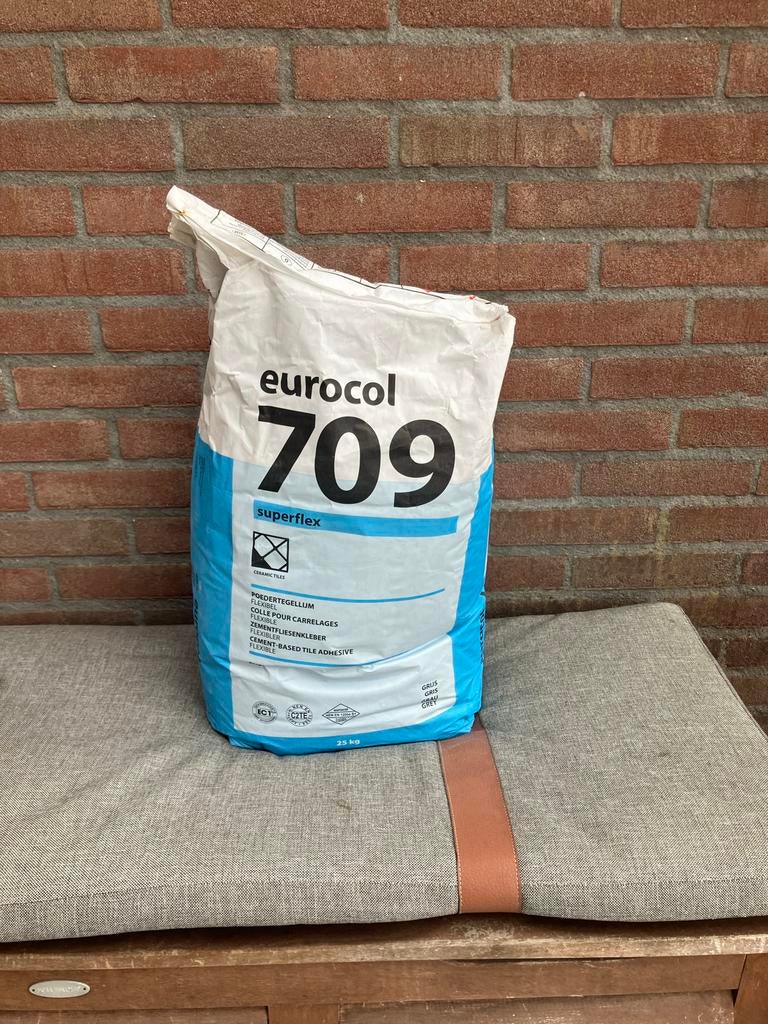 Eurocol 709 Superflex Poedertegellijm - 25 kg, Doe-het-zelf en Verbouw, Tegels, Ophalen, Overige materialen, Overige typen, Nieuw