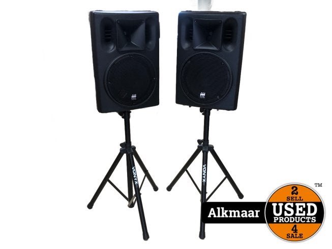 Skytec 170.245 Speakers + Vonyx Statief | Nette Staat, Skytec, Zo goed als nieuw, Info@skytec.com, Kelvinlaan 7, 9207 JB Drachten, Nederland