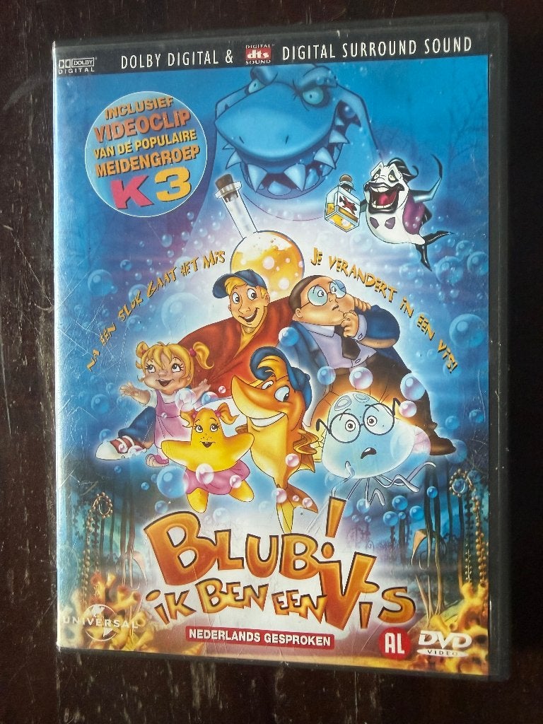 Blub ik ben een Vis DVD met extra clip K3, Cd's en Dvd's, Europees, Bonusmateriaal, Tekenfilm, Alle leeftijden