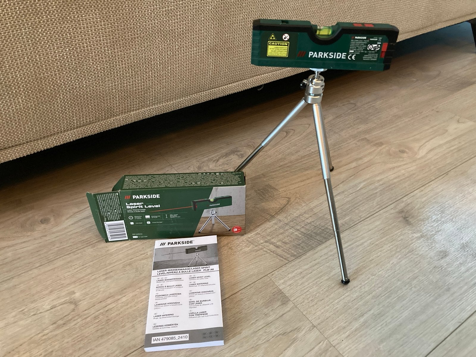 Parkside Laser Waterpas met Statief - Zo goed als nieuw, Ophalen of Verzenden, Zo goed als nieuw, Overige meters