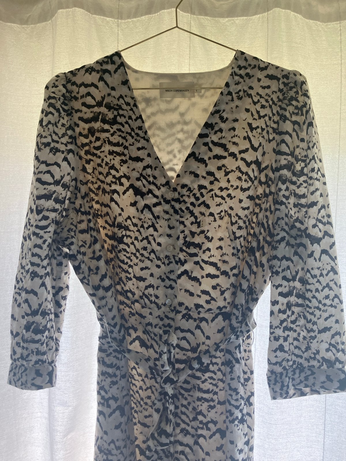 MSCH Copenhagen Jurk met Dierenprint Maat L, Kleding | Dames, Jurken, Meerkleurig, Maat 42/44 (L), Ophalen of Verzenden, Zo goed als nieuw