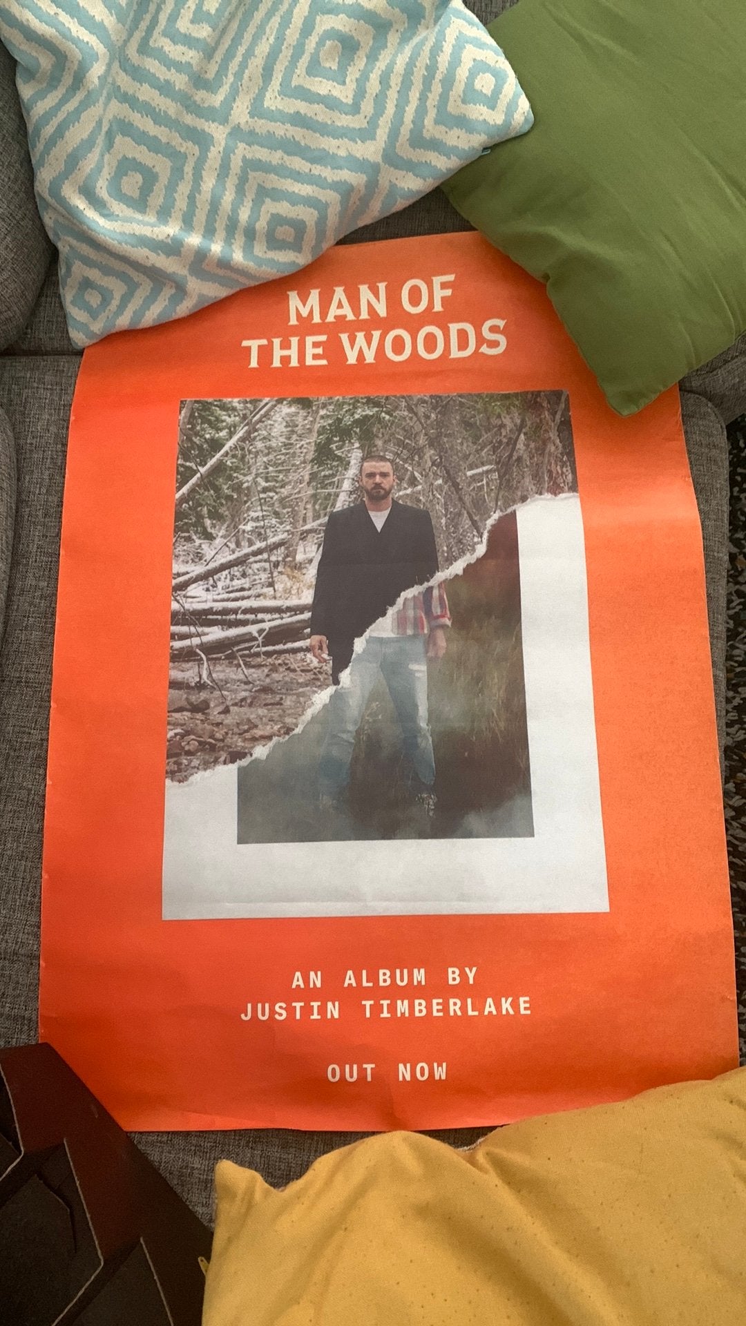 Poster Justin Timberlake Man of the Woods, Ophalen, A1 t/m A3, Muziek, Rechthoekig Staand