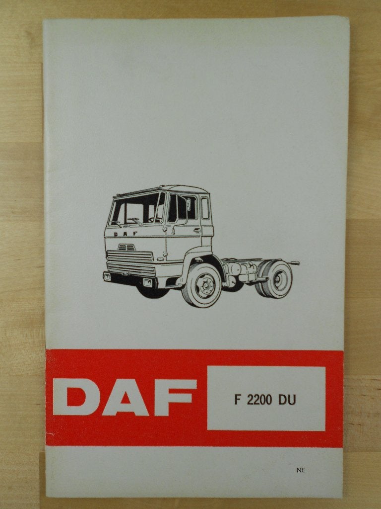 DAF F 2200 DU Handleiding 1971 – Instructieboek F2200, Ophalen of Verzenden