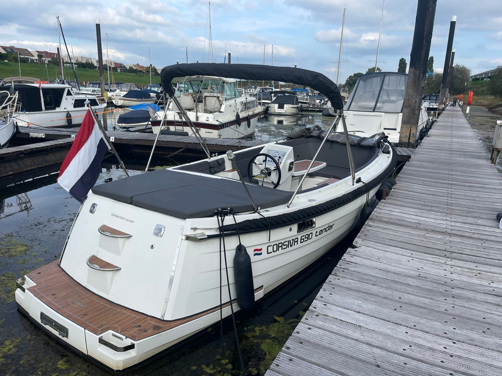 Sloep Corsiva 690 Tender met grote trailer. Zeer nette staat, Tender, Zo goed als nieuw, Polyester, Corsiva