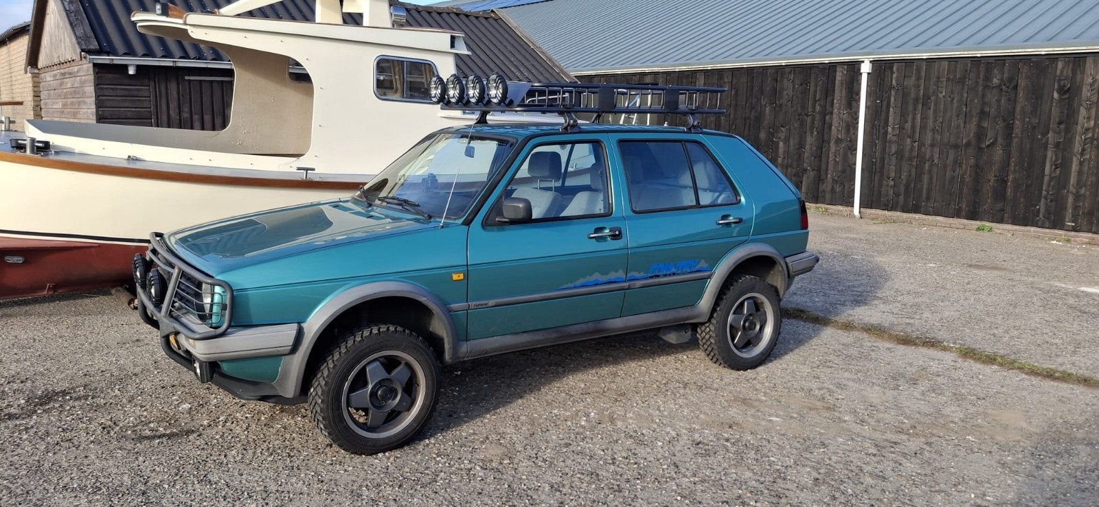 Volkswagen Golf 1.8 CL Country Syncro 72KW U9 1991 Groen, 40 €/maand, 4 cilinders, Handgeschakeld, 1500 kg