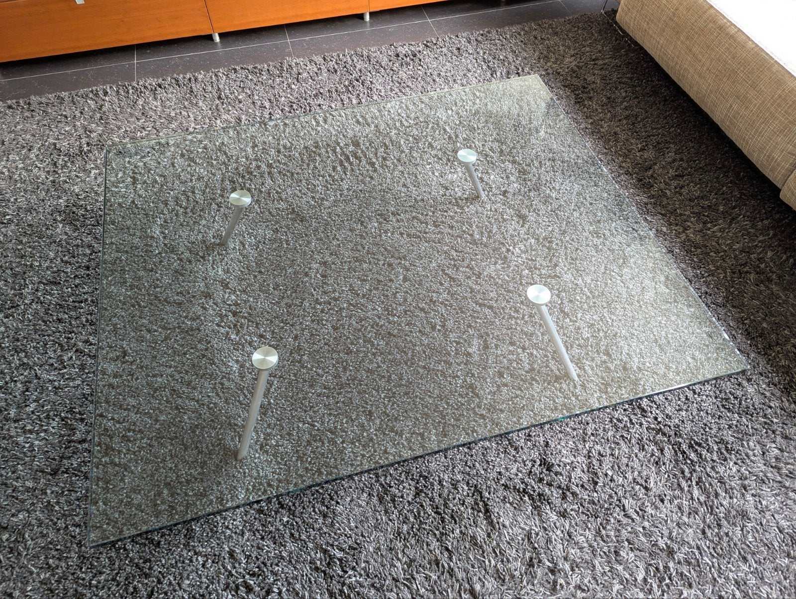 Design Salontafel merk Beek Maupertuus, Ophalen, Rechthoekig, Glas, Modern Design