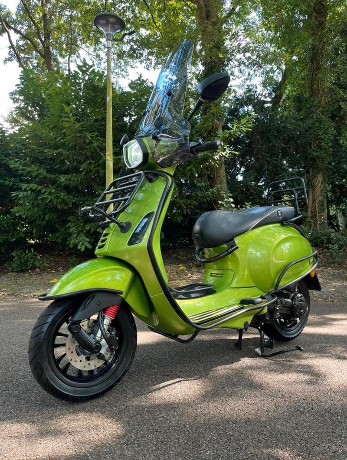 Vespa Sprint Custom Blauw Kenteken - Unieke Groene Kleur, Ophalen, Gebruikt, Overige modellen, Benzine