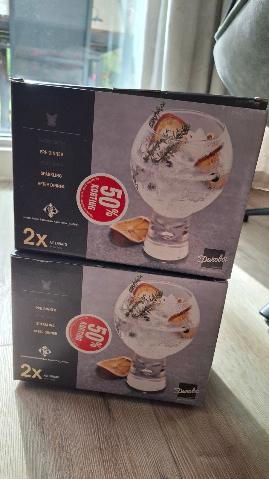 Gin Tonic Glazen - Duoroba Cocktail Expertise (4 stuks), Nieuw, Ophalen of Verzenden, Overige merken, Glas