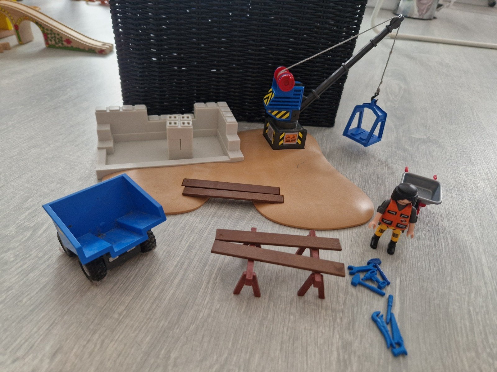 Playmobil 6144 Bouwplaats met Kraan en Kiepwagen, Ophalen of Verzenden, Gebruikt, Jongen of Meisje