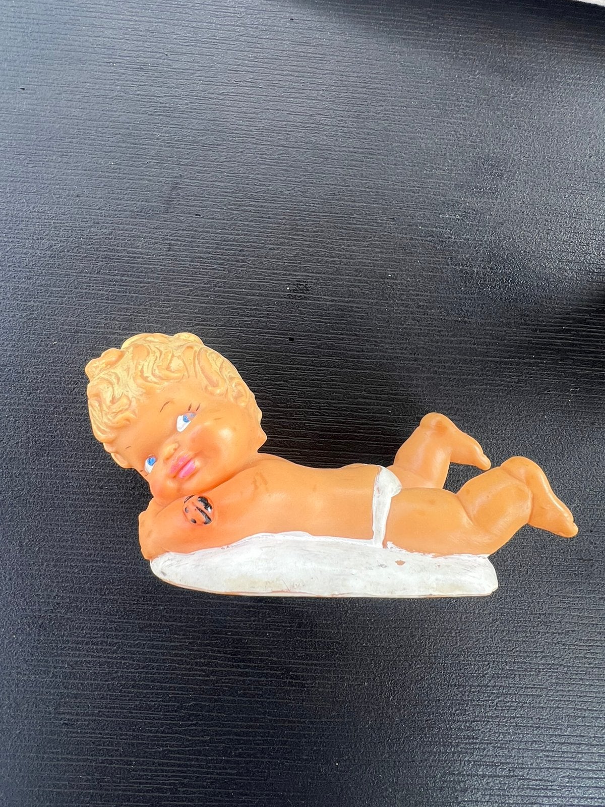 Brocante bijna antiek celluloid piep poppetje baby, Ophalen of Verzenden