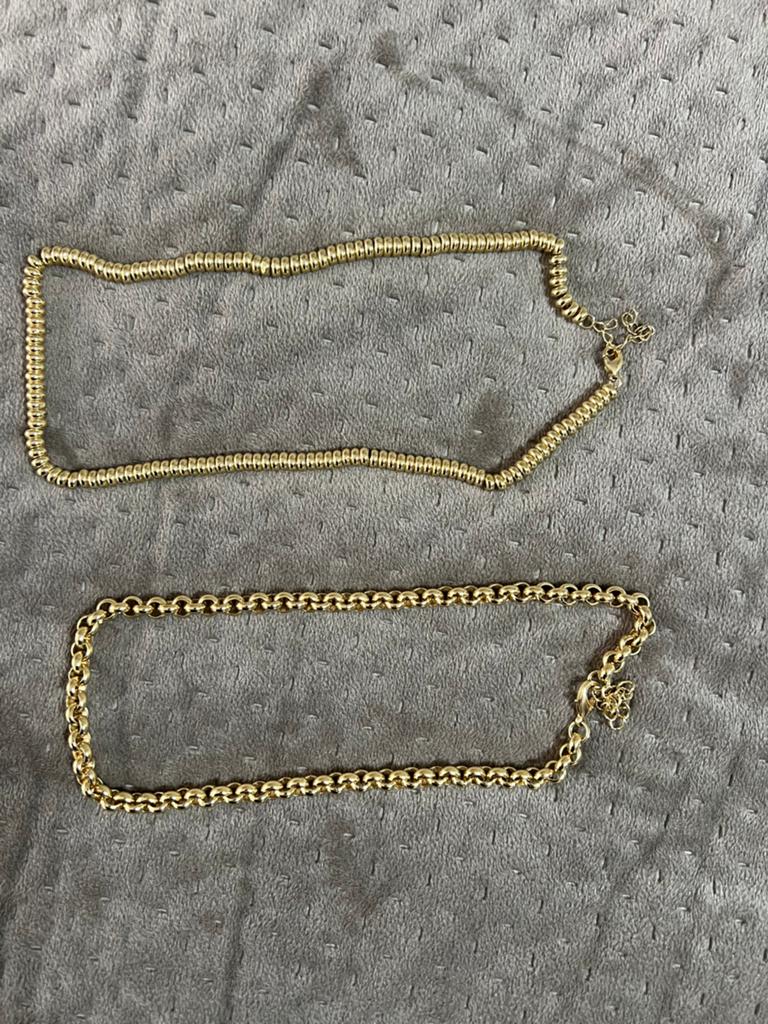 2 gouden kettingen, Sieraden, Tassen en Uiterlijk, Kettingen, Ophalen of Verzenden, Zo goed als nieuw, Goud