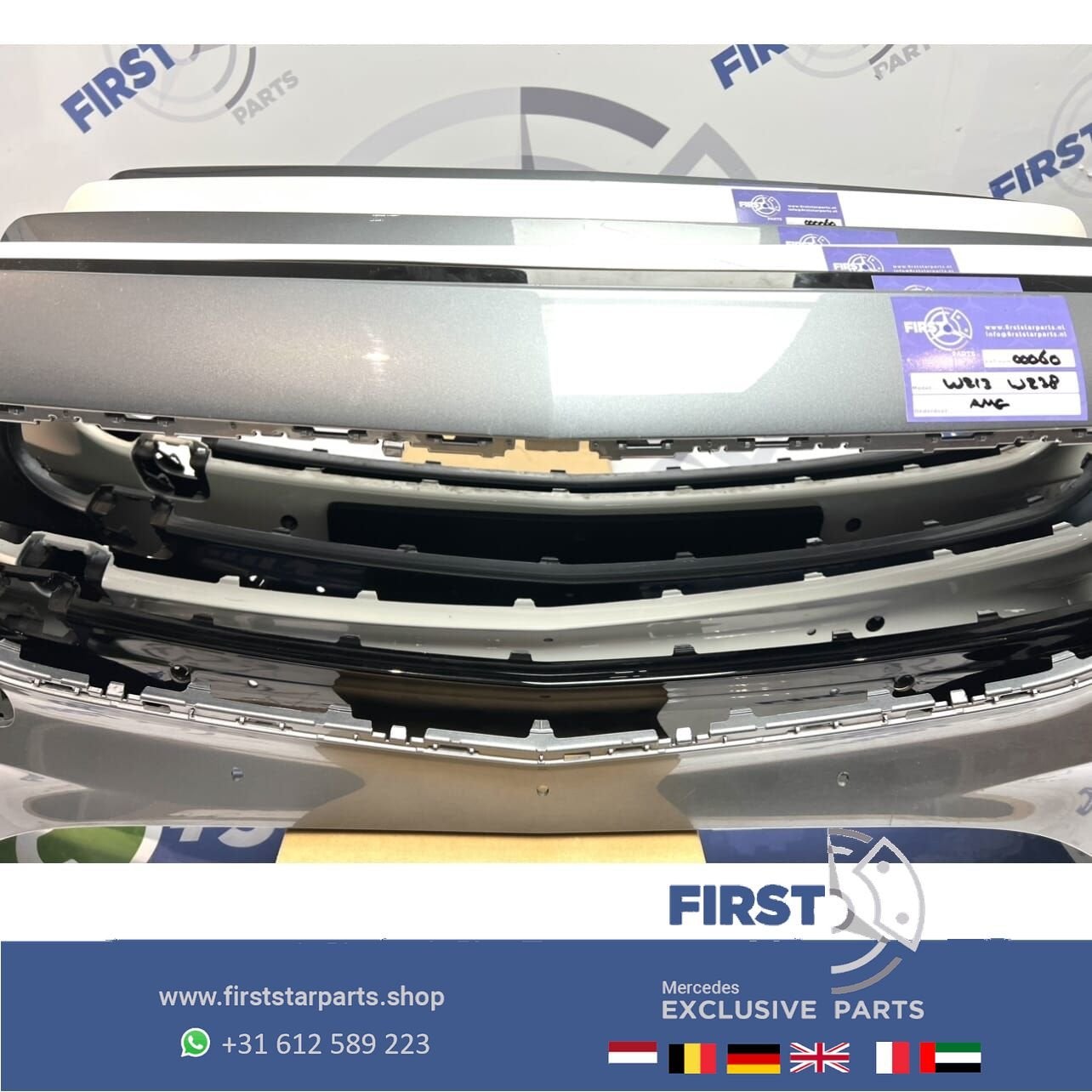 W213 AMG BUMPER E Klasse 2016-2019 VOORBUMPER GRIJS originee, Auto-onderdelen, Gebruikt, -, Voor, Ophalen of Verzenden