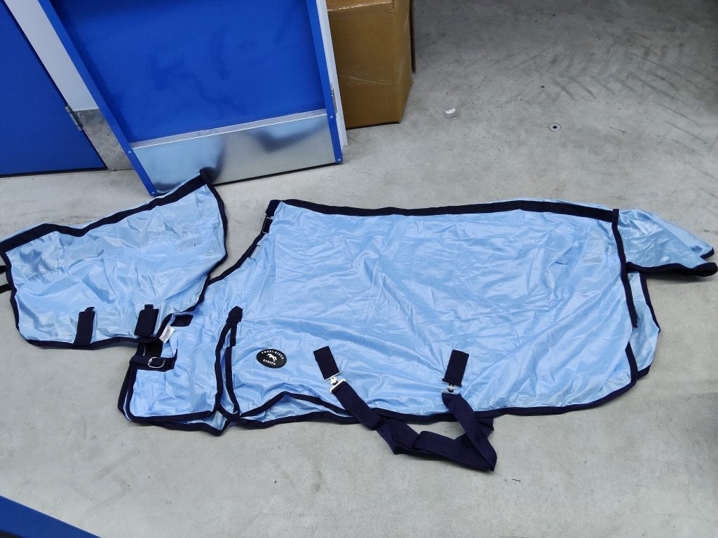 Vliegendeken Profi Rider sky blue meerdere maten, Dieren en Toebehoren, Ophalen of Verzenden, Nieuw, Vliegendeken