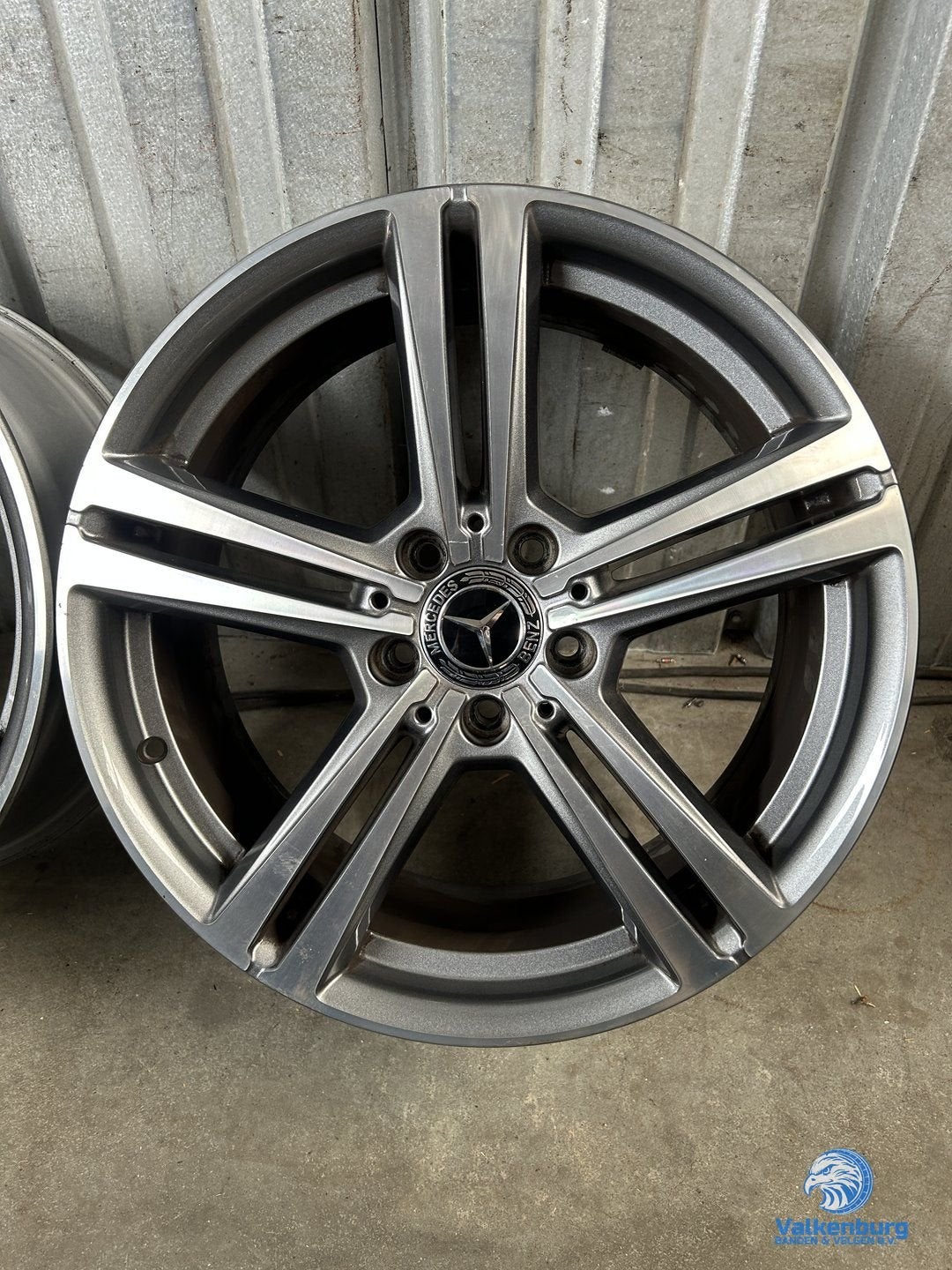 Originele Mercedes 18 inch antraciete velgen 5x112, 18 inch, Gebruikt, Velg(en), -