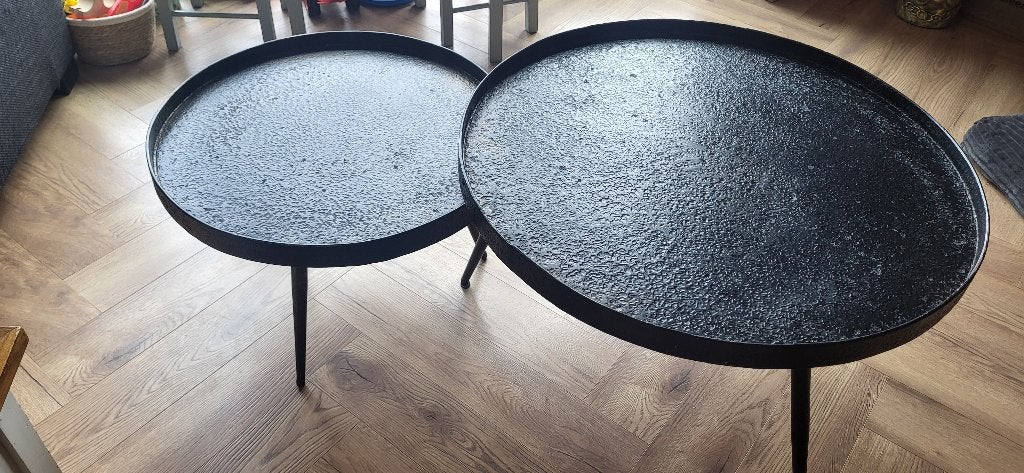 Salontafels/bijzettafels goud brons zwart, Huis en Inrichting, Ophalen, Rechthoekig, 100 tot 150 cm, 50 tot 100 cm