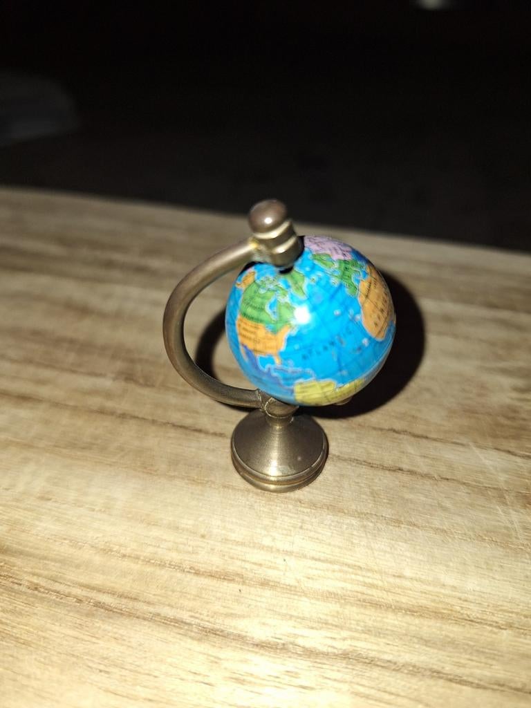Miniatuur Wereldbol Decoratie, Huis en Inrichting, Woonaccessoires | Wereldbollen, Ophalen of Verzenden, Gebruikt