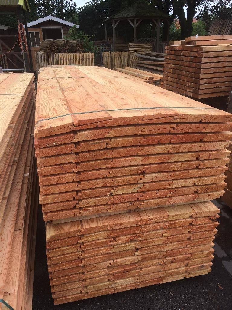 Douglas Zweeds rabat 170mm werkend voor maar €16,50 per m2, Ophalen of Verzenden, Nieuw, 250 cm of meer, Planken