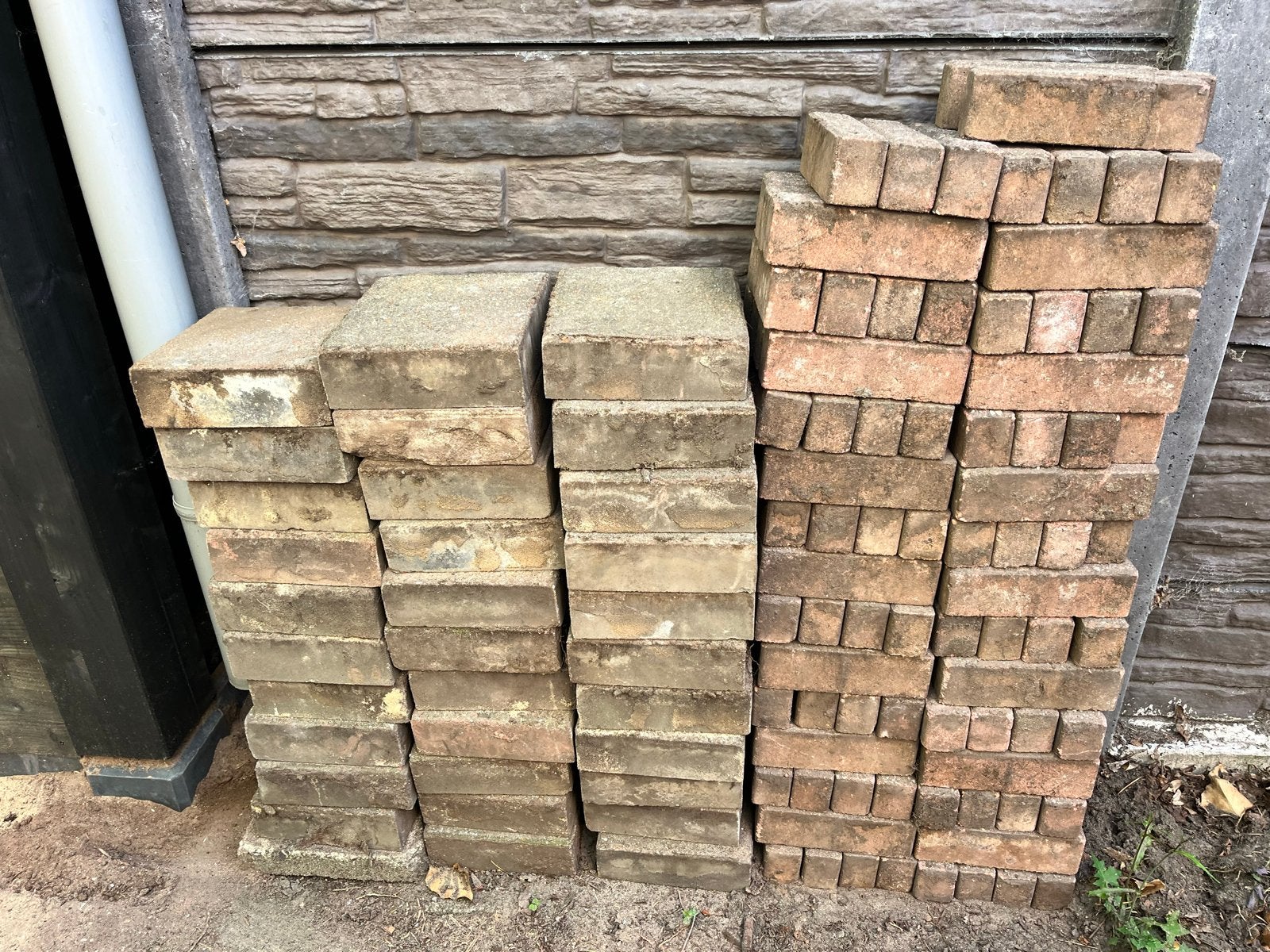 Gratis op te halen terrastegels 20x20x7  15 stuks, Ophalen, Gebruikt, Klinkers, 10 m² of meer