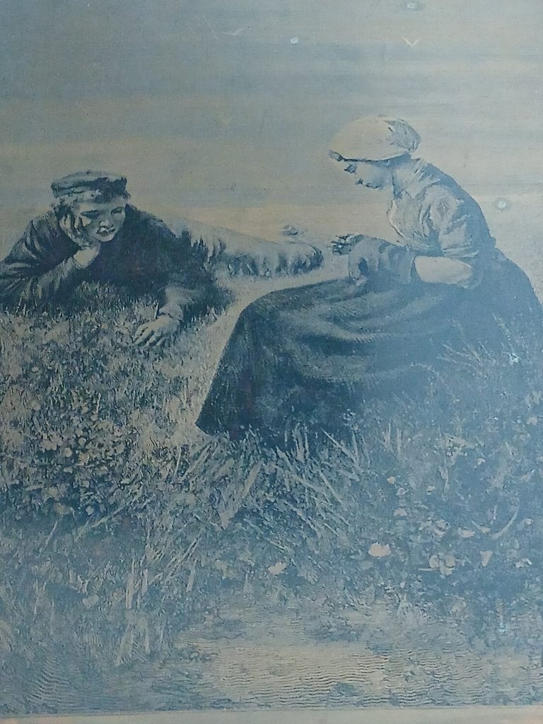 Zeldzame 19e-eeuwse  Etsplaat.David Artz ), Verzenden