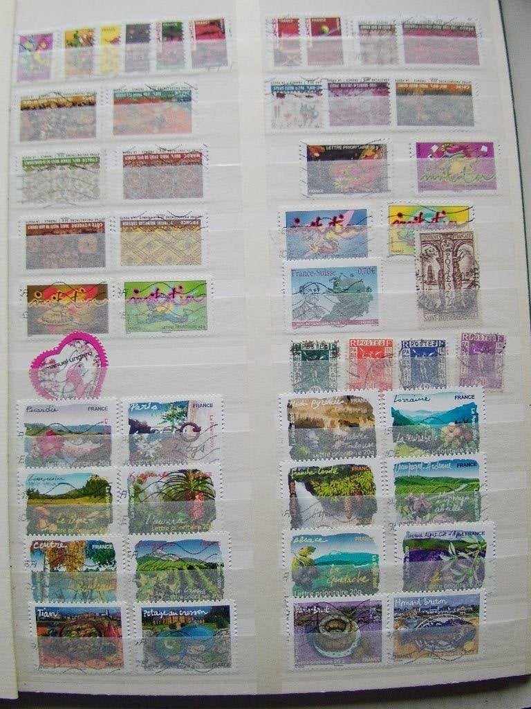 stockboek Frankrijk veel modern, Postzegels en Munten, Ophalen of Verzenden, Buitenland