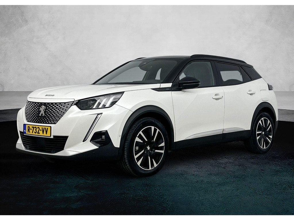 Peugeot e-2008 EV GT Pack 50 kWh | Dodehoek detectie | Alcan, Auto's, Peugeot, 136 pk, Gebruikt, Parkeersensor, Wit