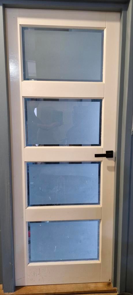 CanDo Manchester Satijn Facetglas Binnendeur, Ophalen, Binnendeur, 200 tot 215 cm