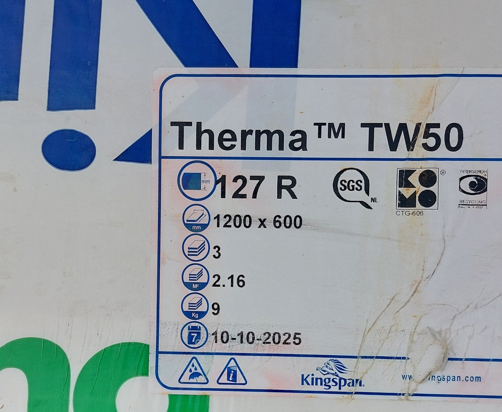 Kingspan Therma TW50 isolatieplaten 12.7 cm, Ophalen, 12 cm of meer, Nieuw, Hardschuim (Pir)