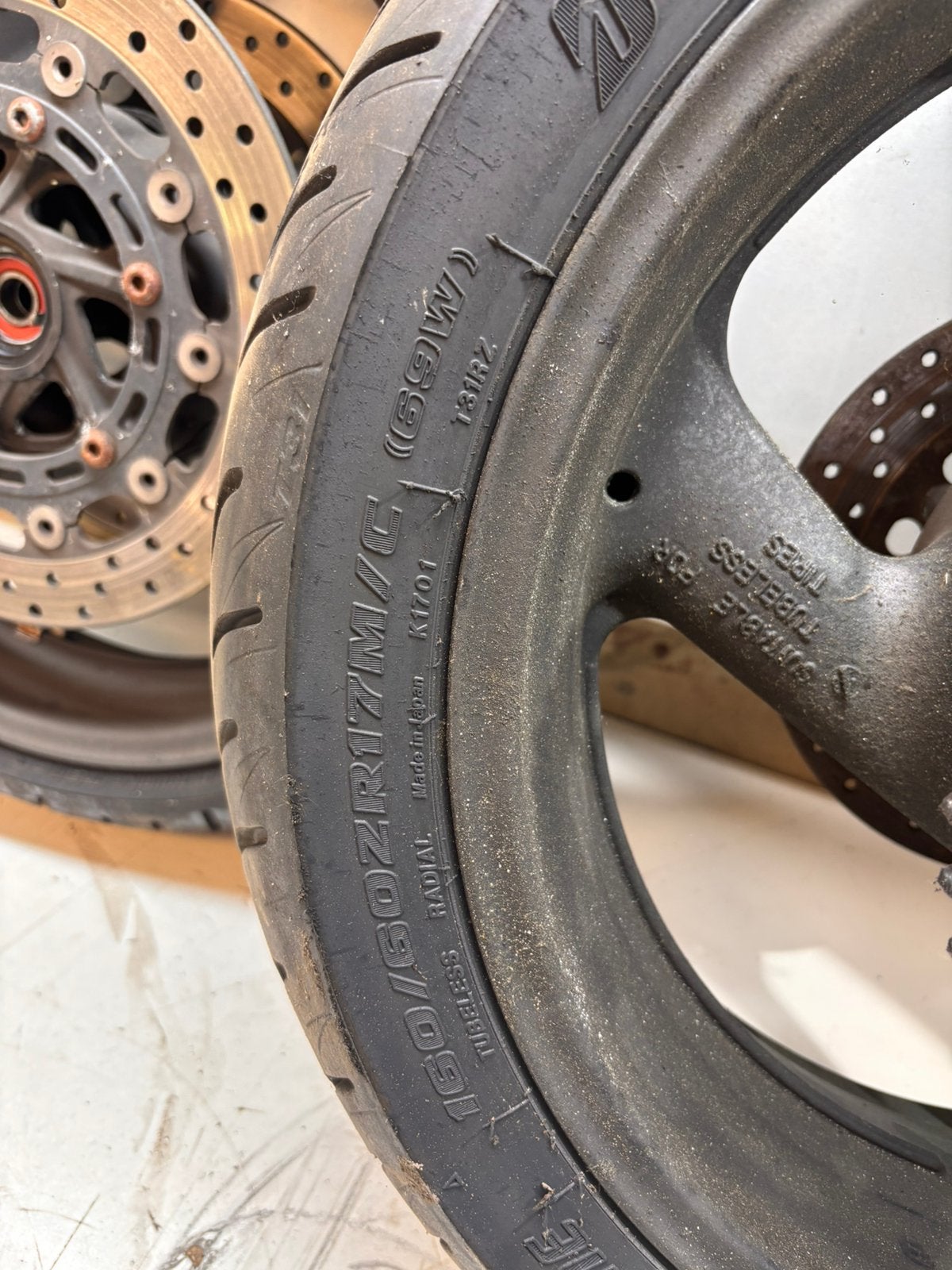 Yamaha YZF600R Thundercat Wielenset Bridgestone Battlax, Gebruikt, Ophalen of Verzenden, Thundercat, 600R