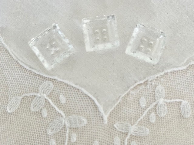 Franse vintage glazen knoopjes, Ophalen of Verzenden, Zo goed als nieuw, Knoop of Knopen