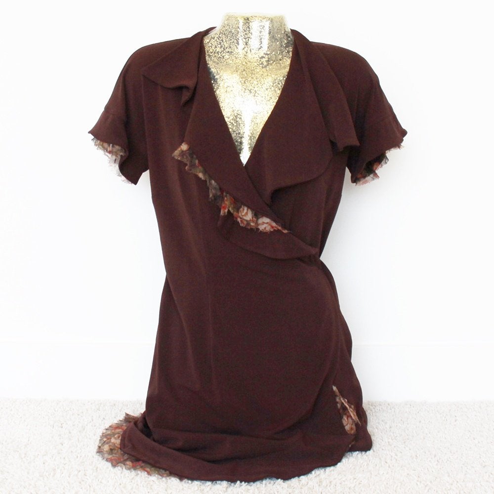 Roberto Cavalli Omslagjurkje (Maat IT|44/NL|40) - 85 € 160,-, Kleding | Dames, Maat 38/40 (M), Overige kleuren, Ophalen of Verzenden