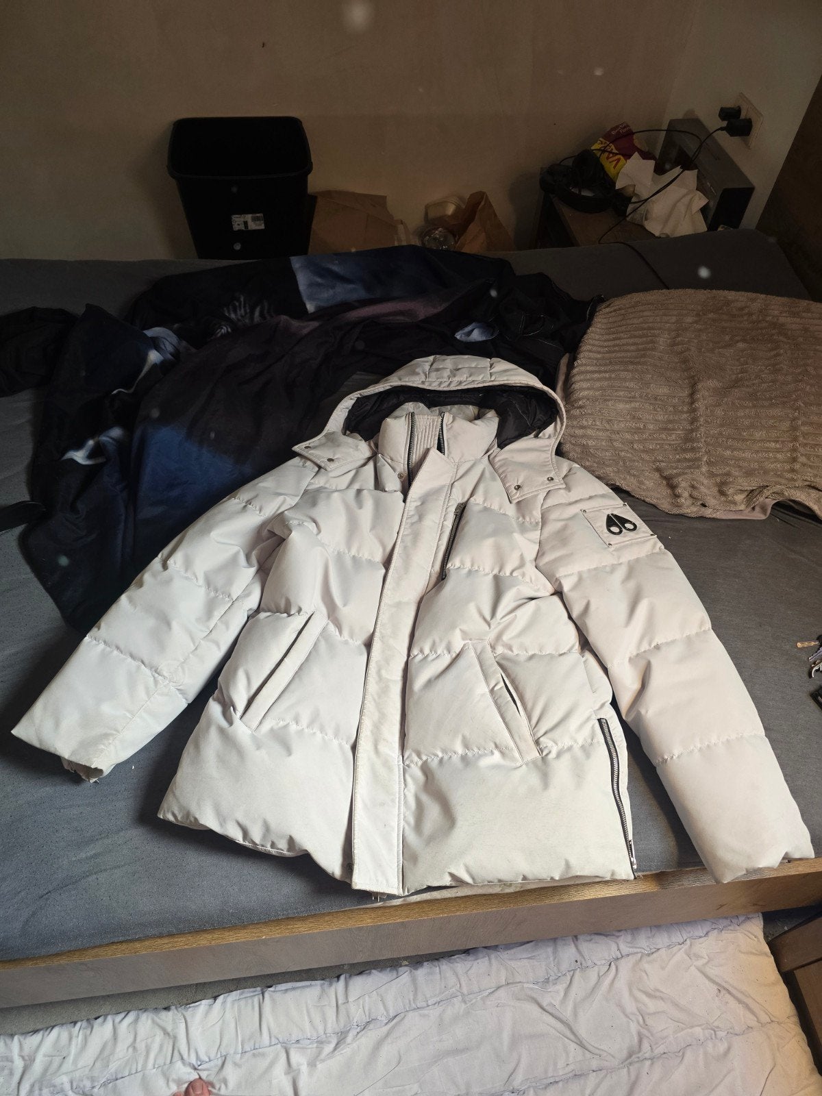 Moose Knuckles Heren Winterjas - Zo goed als nieuw, Kleding | Heren, Beige, Maat 56/58 (XL), Ophalen of Verzenden, Zo goed als nieuw