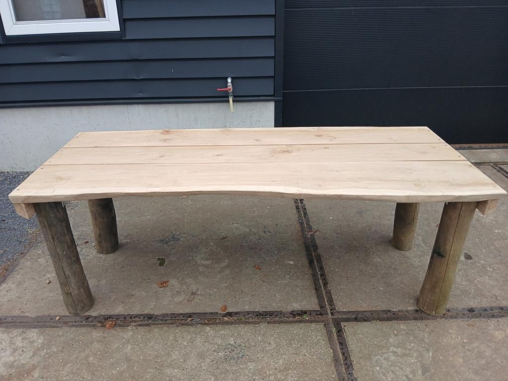 tuintafel eiken boomblad, Tuin en Terras, Tuintafels, Ophalen, Nieuw, Rechthoekig, Hout