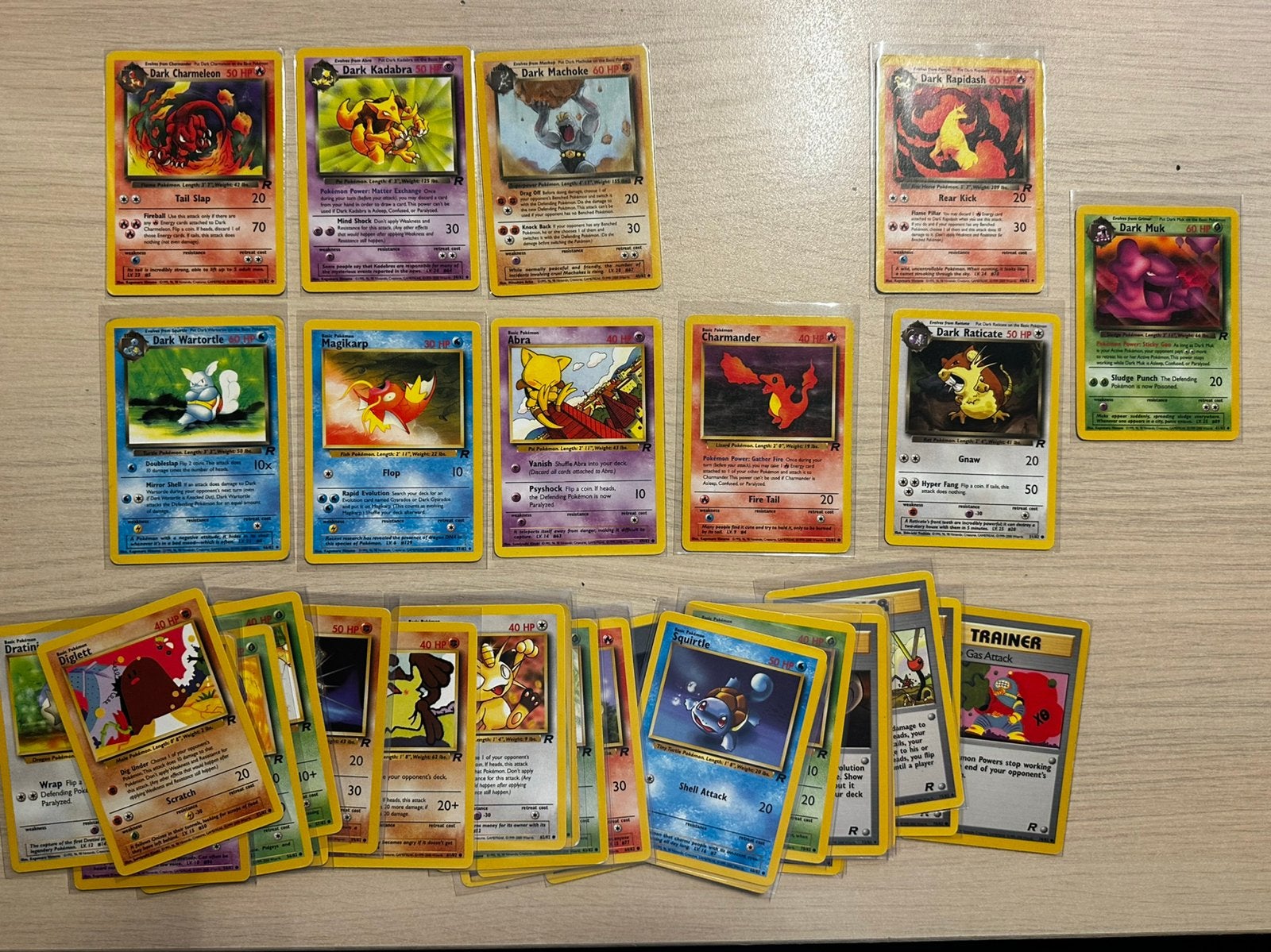 Pokemon kaarten team Rocket bulk mooie kwaliteit, Ophalen of Verzenden, Zo goed als nieuw, Meerdere kaarten