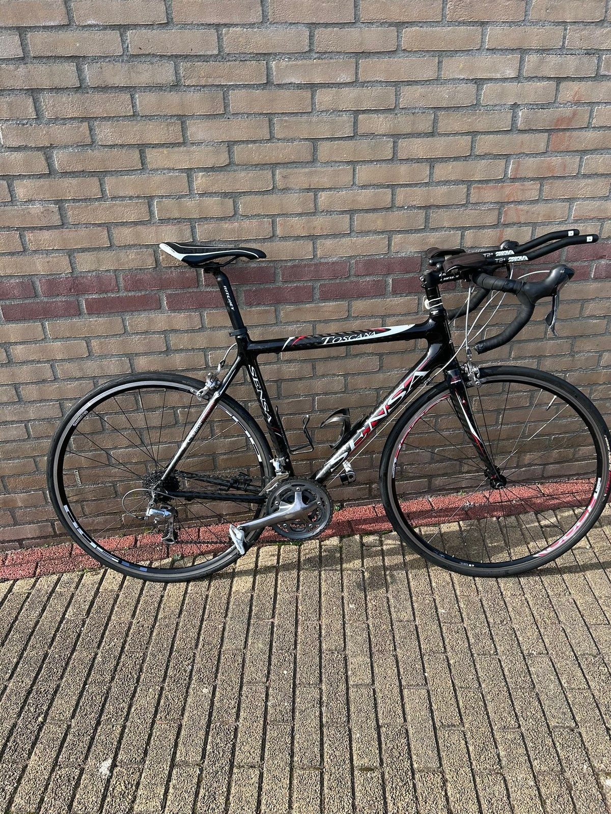 Sensa Toscana racefiets - Zwart, 28 inch, Gebruikt, Carbon, 57 tot 61 cm