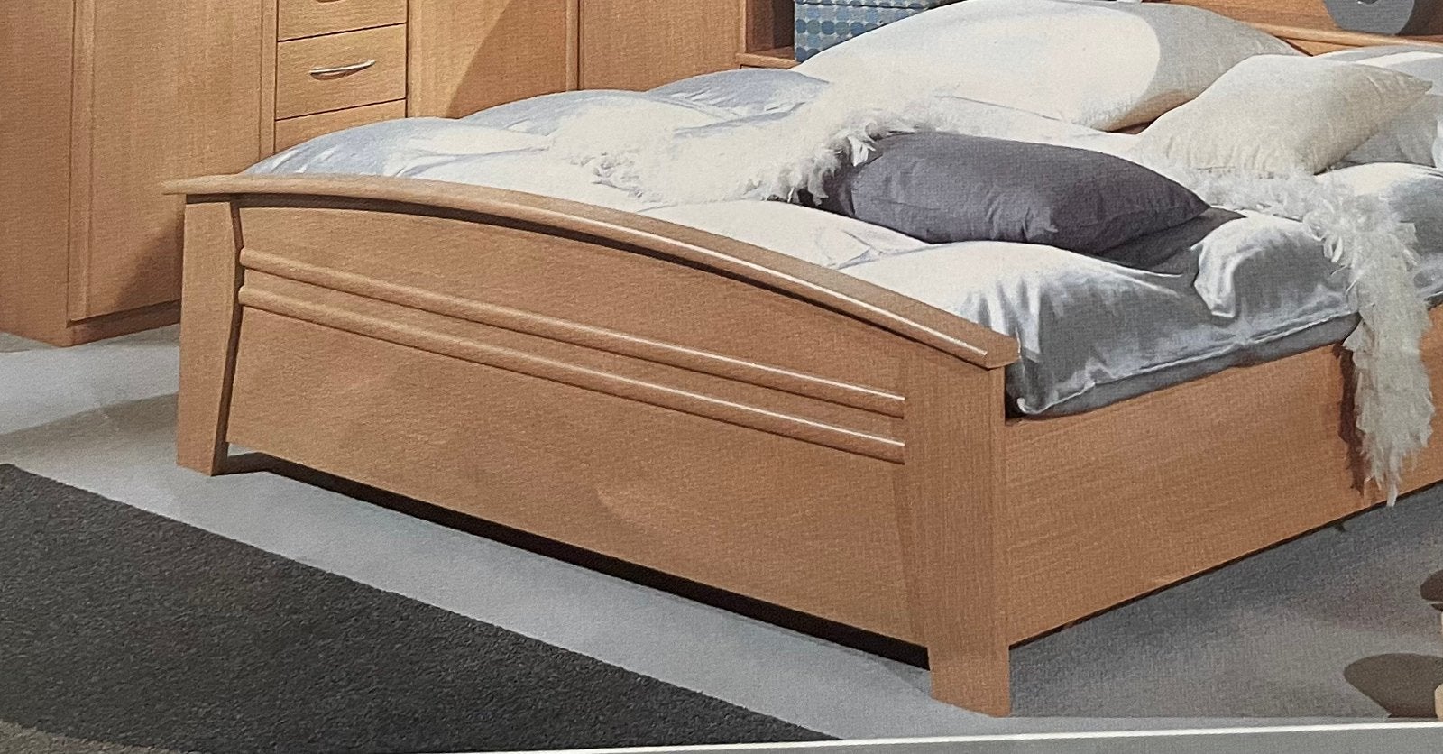 TE KOOP: 2 persoons AUPING ELECTRICHS VERSTELBAAR BED!, Ophalen, Beige, Tweepersoons, 180 cm