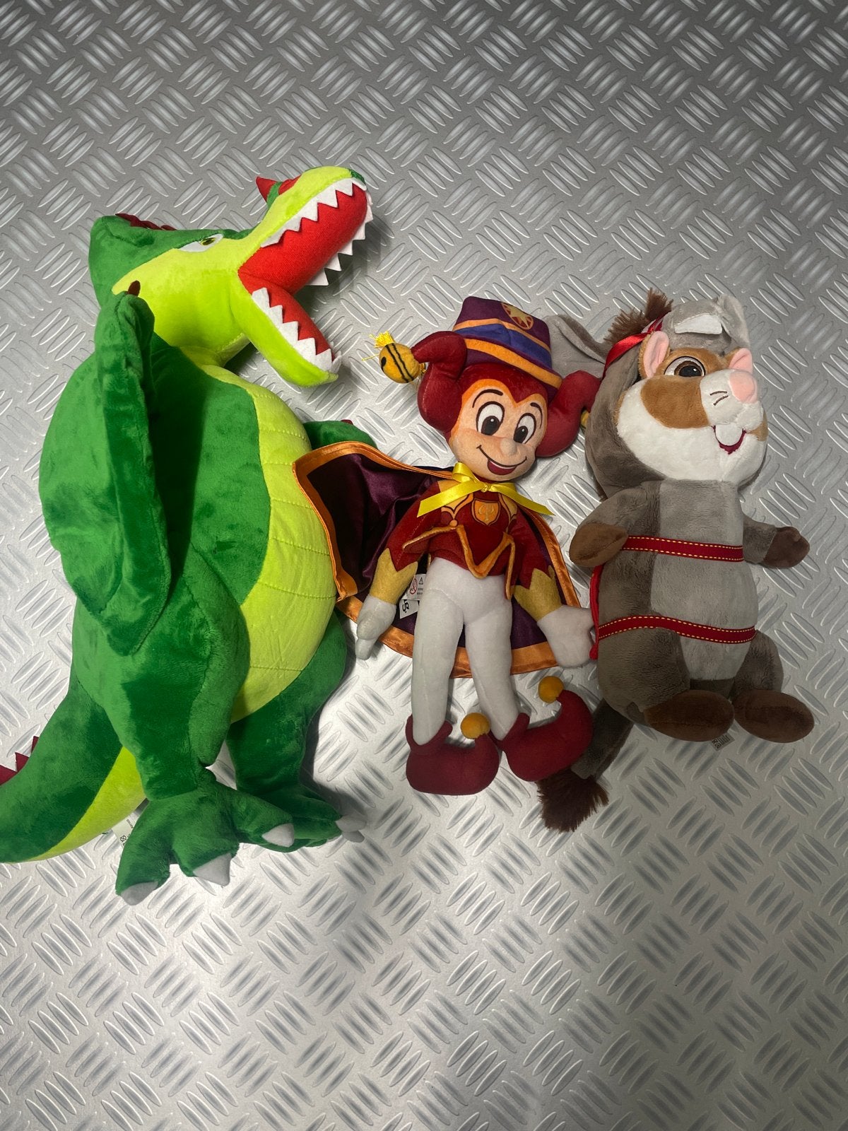 Efteling knuffels: Draak, ezel en Pardoes, Overige merken, Dinosaurus, Ophalen of Verzenden, Gebruikt