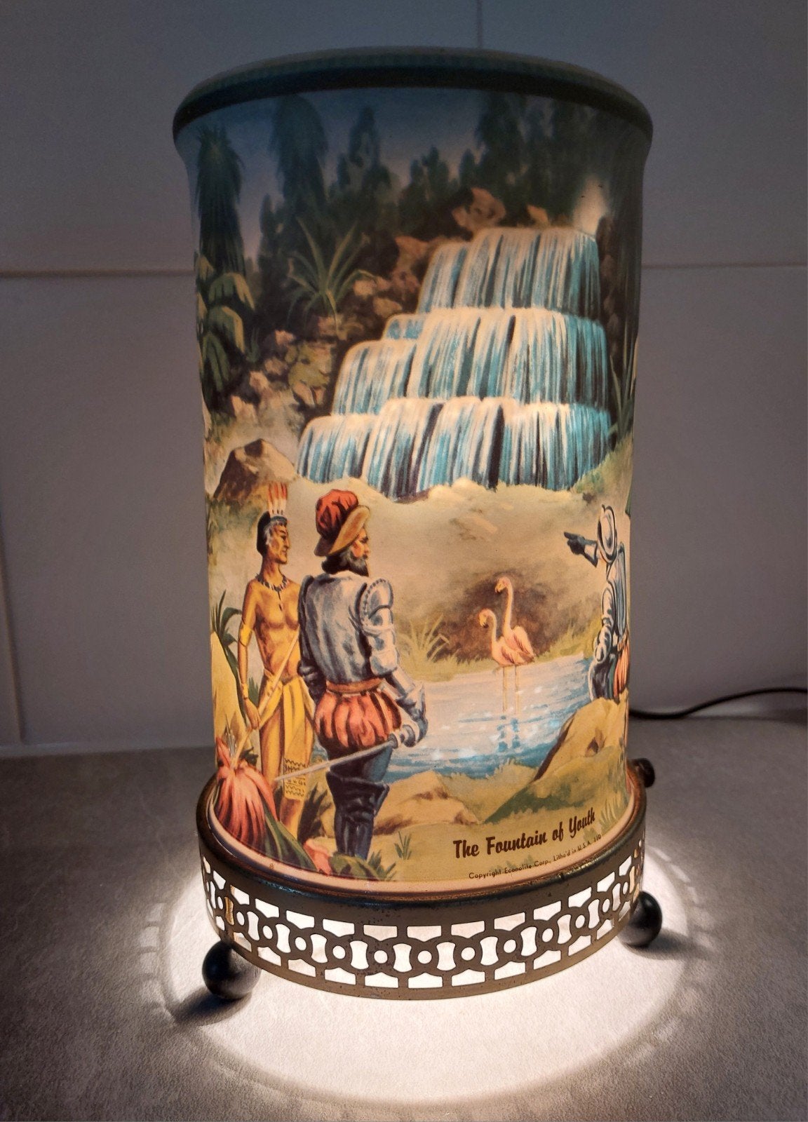 Vintage Econolite The Fountain of Youth draaiende lamp, Antiek en Kunst, Ophalen of Verzenden