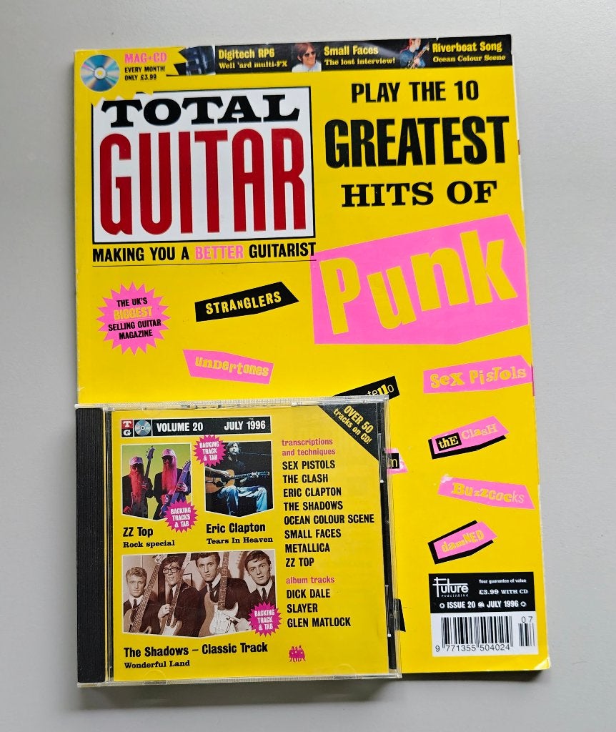 Total Guitar Magazine + CD 20 ZZ Top Eric Clapton Metallica, Verzenden, Gelezen, Artiest