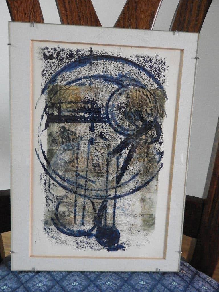Monotype - Ger Jansen (1936-2010), Antiek en Kunst, Ophalen of Verzenden